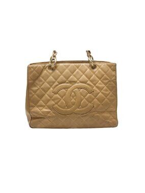 Chanel Quilted Caviar Leather Grand Shopping Tote GST GD Chain